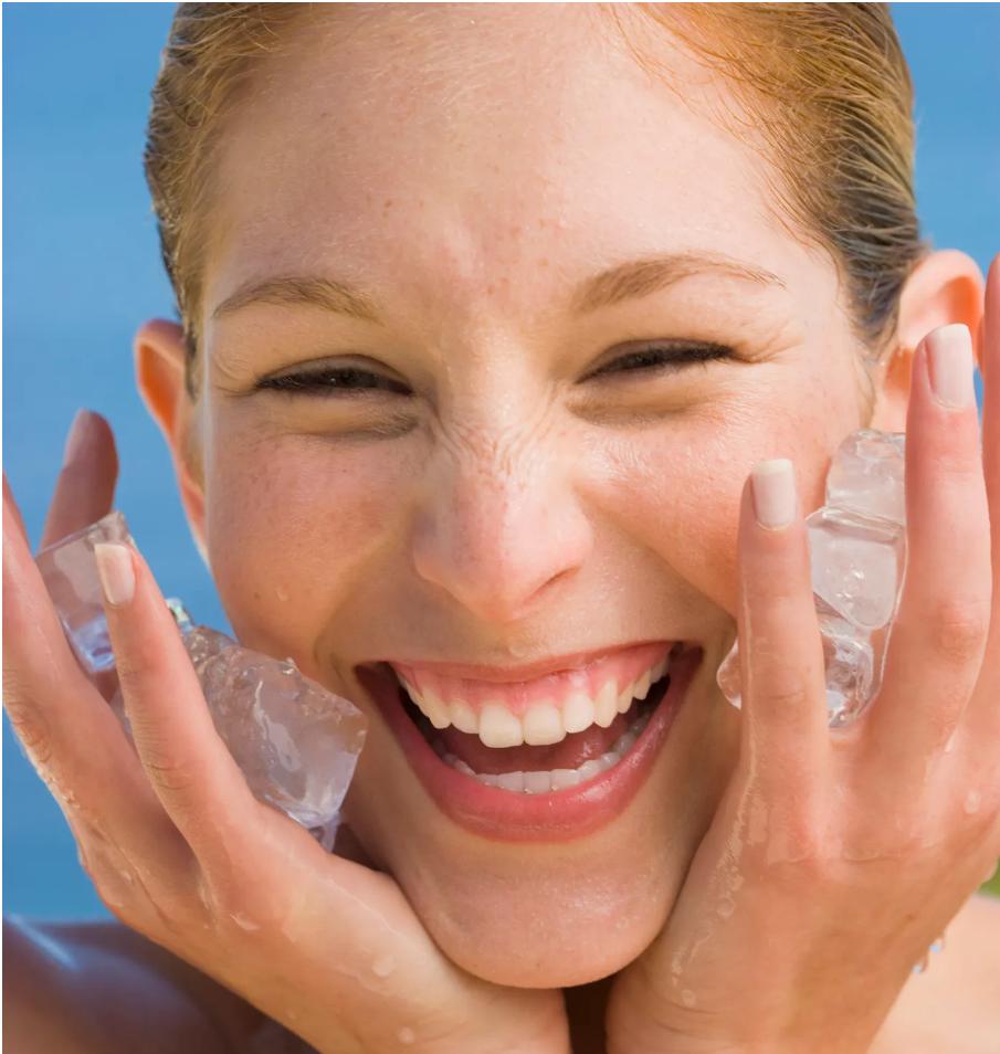 Washing your face with ice water and iced beauty treatments: The cool secret code for summer skin care